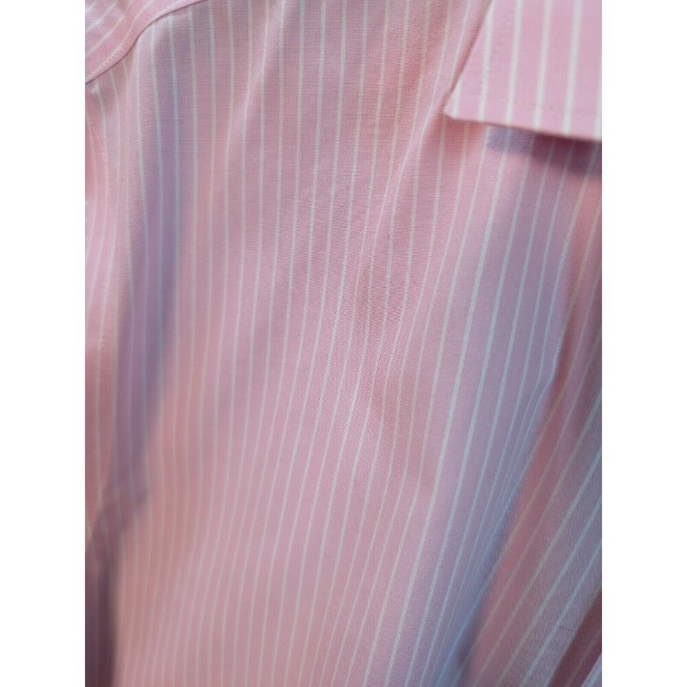 Ralph Lauren Mens Dress Shirt Pink White Striped Classic Fit Non-Iron 16.5 32/33 - Picture 7 of 9
